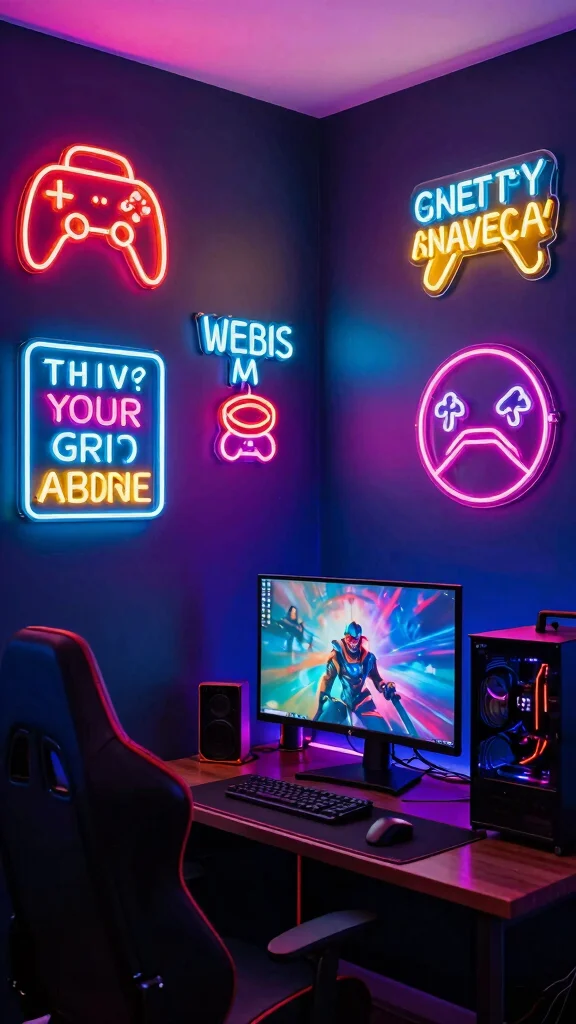 14 Game Room Lighting Ideas for the Ultimate Immersive Setup - 4. Neon Accent Lighting 1