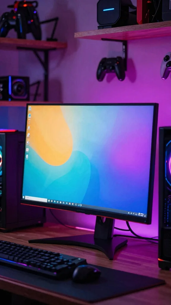 14 Game Room Lighting Ideas for the Ultimate Immersive Setup - 5. Backlit Gaming Monitors 1