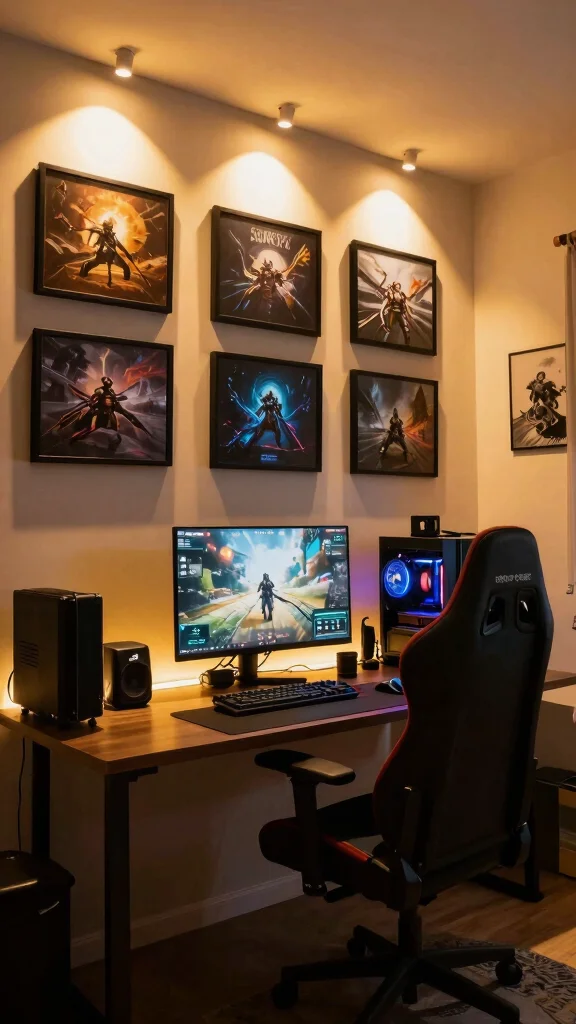 14 Game Room Lighting Ideas for the Ultimate Immersive Setup - 6. Accent Wall Lighting 1