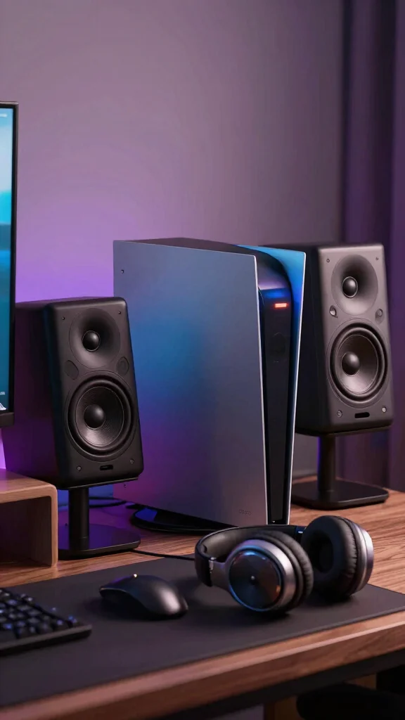 14 Game Room Man Cave Ideas for a Space That's All Yours - 10. Sound System Setup 1