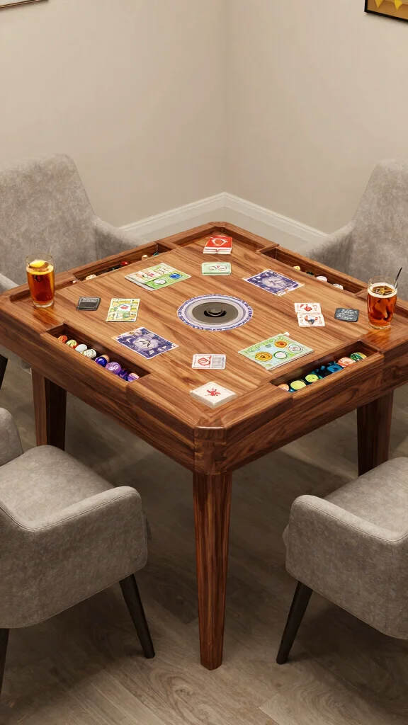 14 Game Room Man Cave Ideas for a Space That's All Yours - 3. DIY Game Table 1