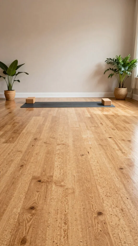 14 Home Gym Flooring Ideas for Every Budget and Workout Style - 3. Cork Flooring 1
