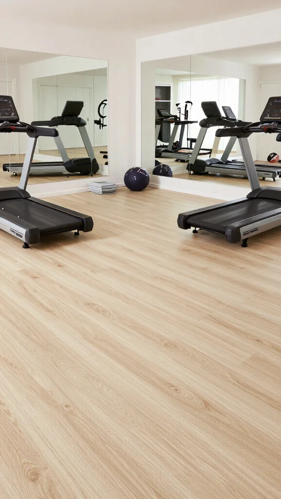 14 Home Gym Flooring Ideas for Every Budget and Workout Style - 4. Vinyl Flooring 1