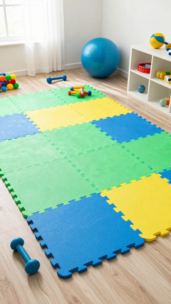 14 Home Gym Flooring Ideas for Every Budget and Workout Style - 8. Foam Flooring 1