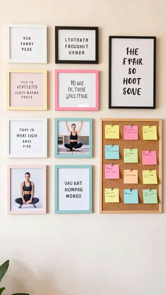 14 Home Gym Ideas on a Budget That Don't Sacrifice Performance - 3. Create a Motivating Wall Art 1