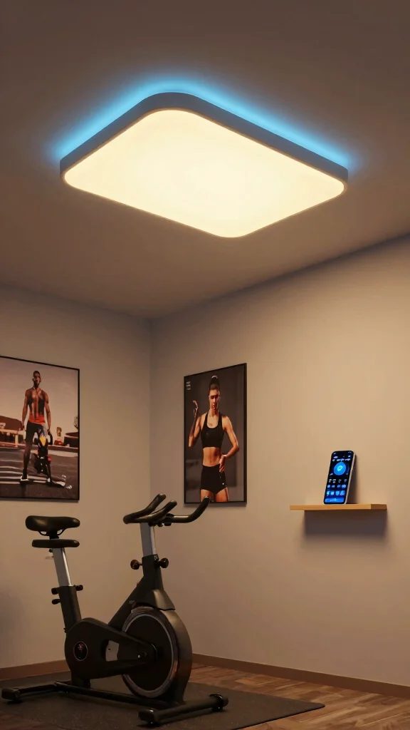 14 Home Gym Lighting Ideas for Motivation and Visibility - 10. Enhance with Smart Lighting Solutions 1