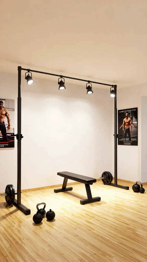 14 Home Gym Lighting Ideas for Motivation and Visibility - 7. Incorporate Task Lighting 1