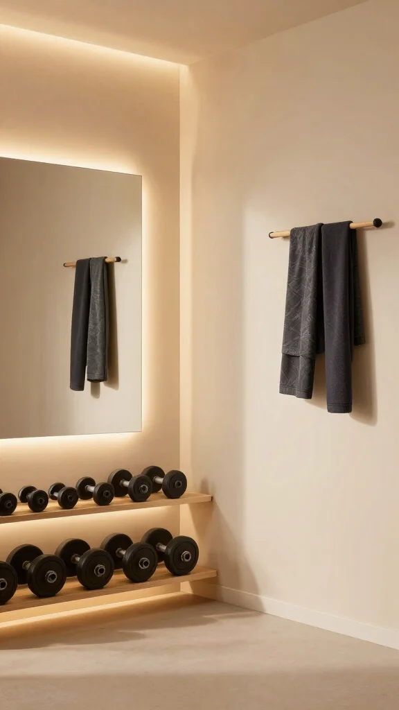 14 Home Gym Lighting Ideas for Motivation and Visibility - 9. Use Accent Lighting for Style 1