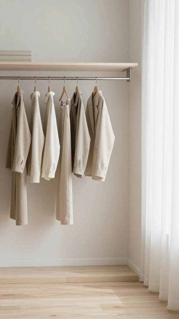14 Walk-in Closet Makeover Ideas for a Total Transformation - 11. Minimalist Approach 1