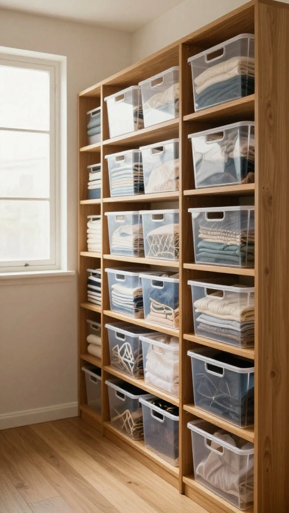 14 Walk-in Closet Makeover Ideas for a Total Transformation - 2. Clear Storage Solutions 1