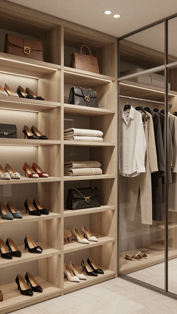 14 Walk-in Closet Organizer Ideas for a Tidy, Functional Space - 1. Customized Shelving Systems 1