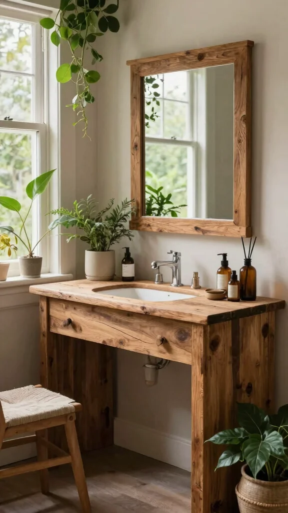 14 Walk-in Closet Vanity Ideas for a Built-in Beauty Moment - 10. Nature-Inspired Vanity 1
