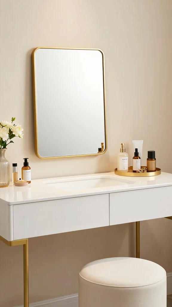 14 Walk-in Closet Vanity Ideas for a Built-in Beauty Moment - 6. Elegant Classic White 1