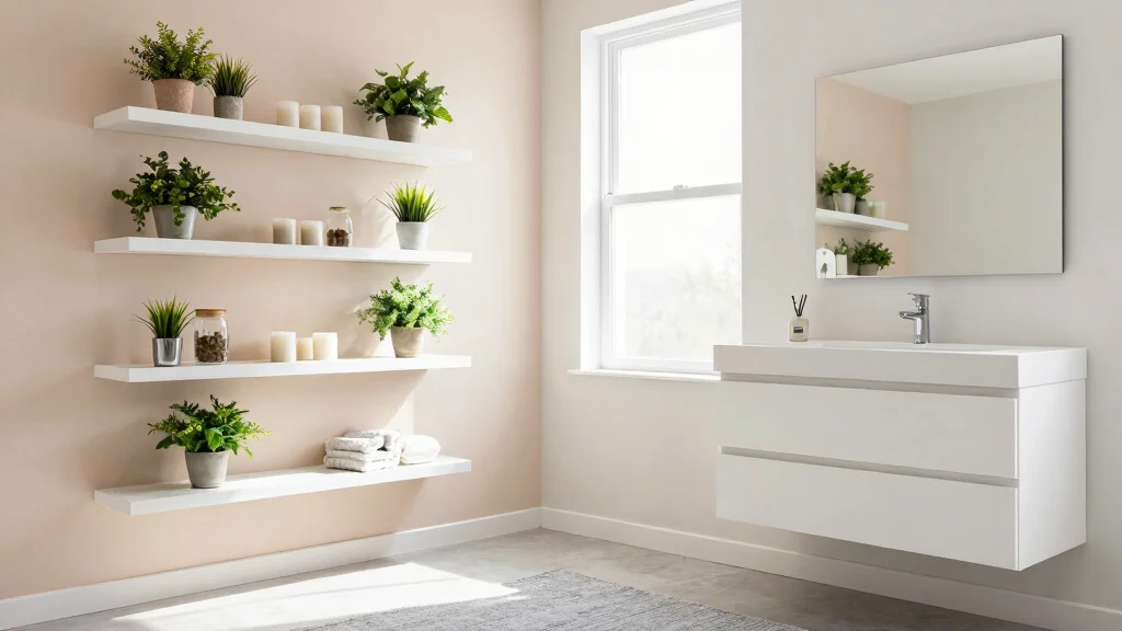 20 Bathroom with Floating Shelves Ideas for Sleek Storage Solutions – Illinois Furniture and More
